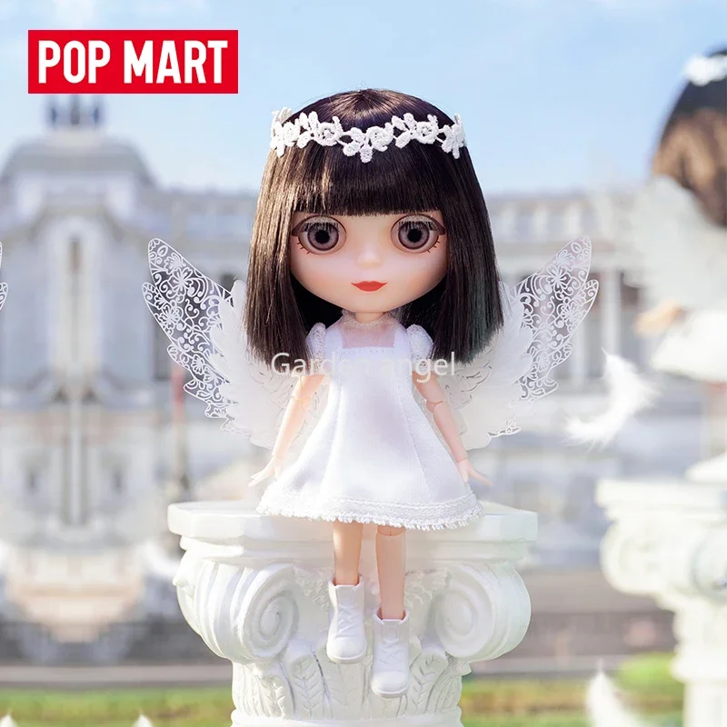 

POP MART Blythe × LACELLE Angel Strawberry Dress Movable Doll BJD Toy Kawaii Action Figure Toys Collection Model Figurine Box