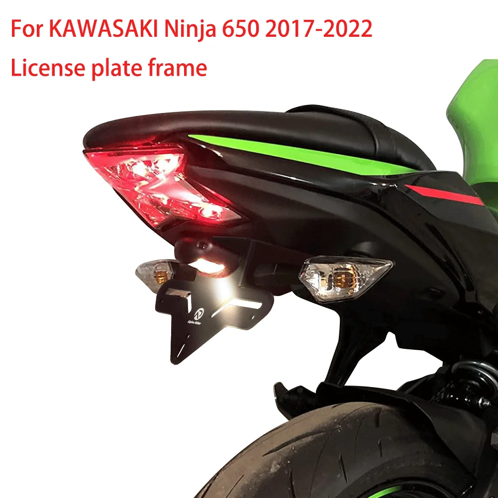 For KAWASAKI Ninja 650 2017-2022 Motorcycle High-Quality Aluminum Alloy License Plate Frame Registration Plate Bracket Holder
For KAWASAKI Ninja 650 2017-2022 Motorcycle High-Quality Aluminum Alloy License Plate Frame Registration Plate Bracket Holder