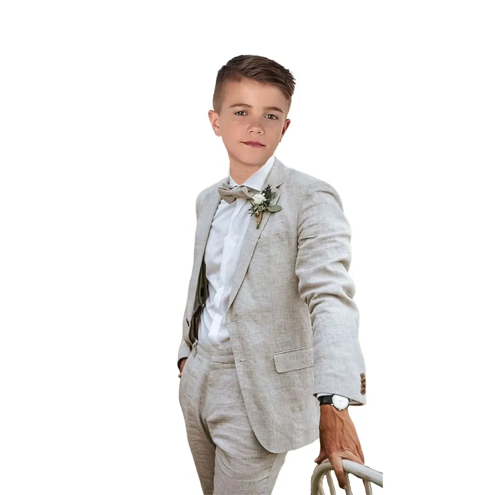 Linen Tuxedo Suits for Child Boys High Quality Page Boy Kid's Suit 2 Pieces Two Button Blazer Pants White Clothes Elegant Set
Linen Tuxedo Suits for Child Boys High Quality Page Boy Kid's Suit 2 Pieces Two Button Blazer Pants White Clothes Elegant Set
