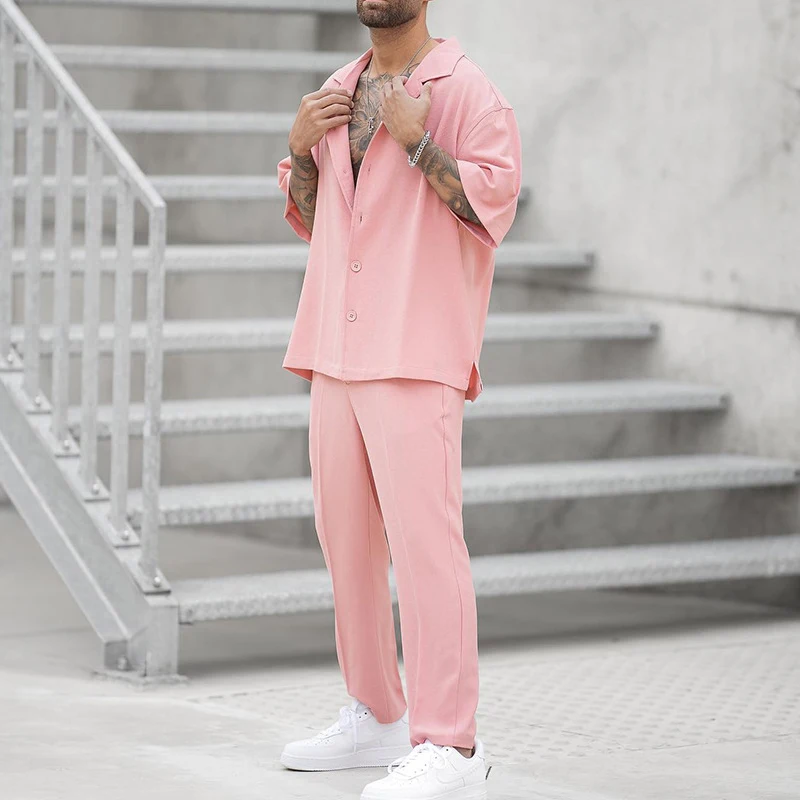 2024 Summer Fashion Two Piece Suits Men's Clothing Casual Short Sleeve Lapel Button Shirt And Pants Set For Men Leisure Outfits
2024 Summer Fashion Two Piece Suits Men's Clothing Casual Short Sleeve Lapel Button Shirt And Pants Set For Men Leisure Outfits