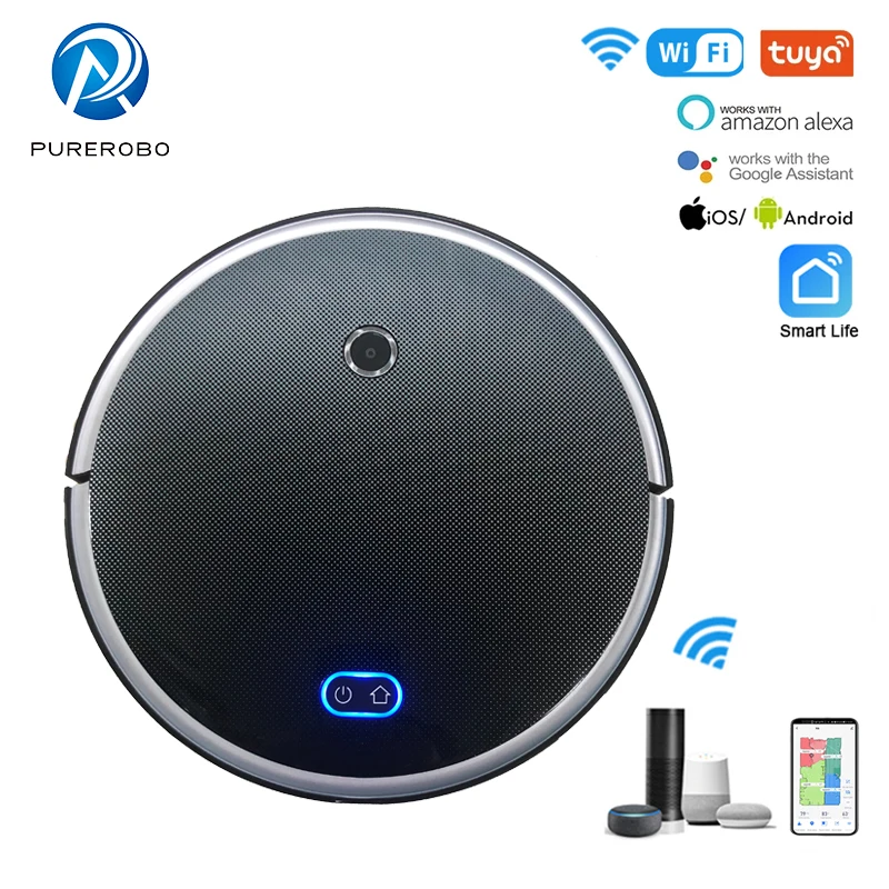 

PUREROBO F8S Robot Vacuum Cleaner Smart Mopping Superb VSLAM+Gyroscope Navigation Sweep and Wet Mopping Floors&Carpet Auto-Clean