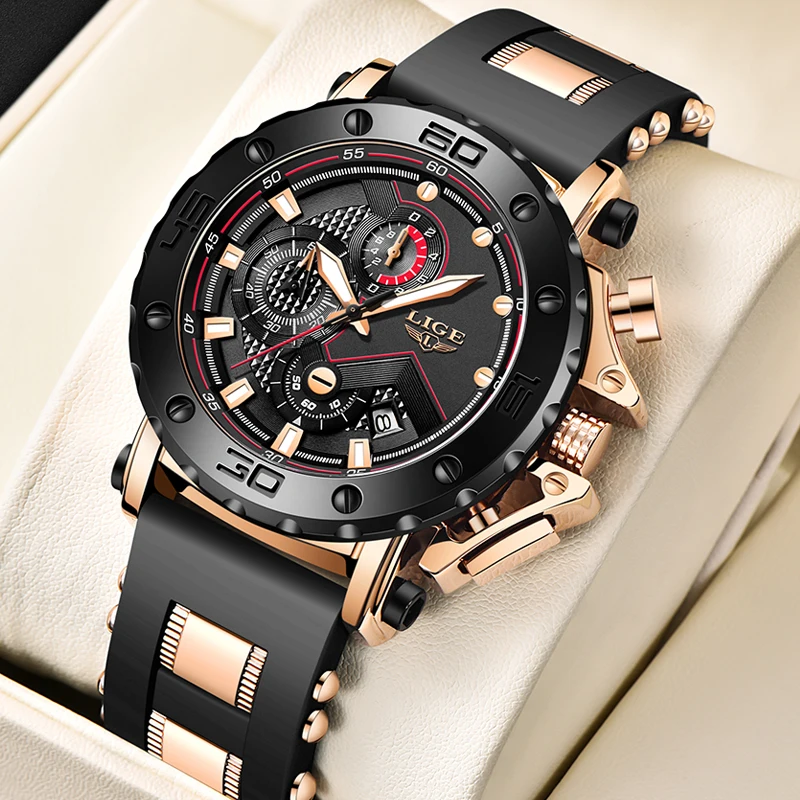 LIGE Men Watches Brand Luxury Fashion Silicone Quartz Watch For Men Luminous Business Chronograph Waterproof Sport Man Clock+Box
LIGE Men Watches Brand Luxury Fashion Silicone Quartz Watch For Men Luminous Business Chronograph Waterproof Sport Man Clock+Box