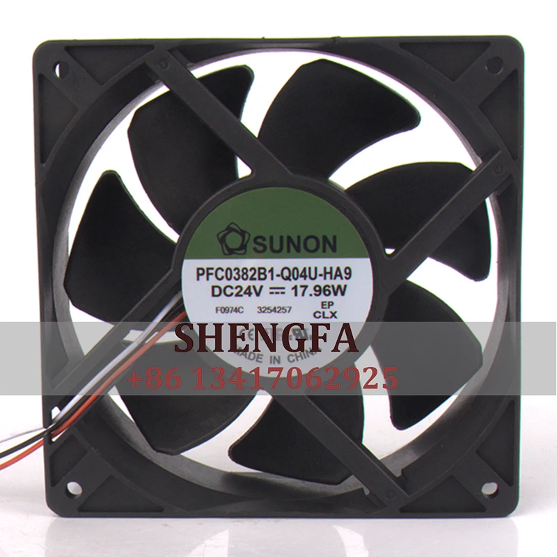 

SUNON Case Fan120*120*38MM 24V 17.96W PFC0382B1-Q04U-HA9 12CM Double Ball Bearing Inverter Cooling Fan