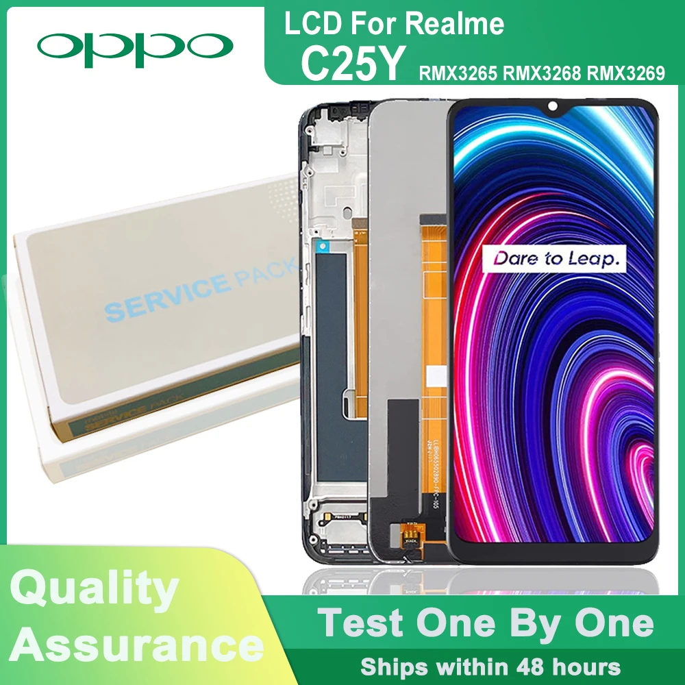 Original 6.5'' Display for Oppo Realme C25Y LCD touch screen digitizer assembly for Realme C25Y RMX3265 RMX3268 RMX3269 Display
Original 6.5'' Display for Oppo Realme C25Y LCD touch screen digitizer assembly for Realme C25Y RMX3265 RMX3268 RMX3269 Display