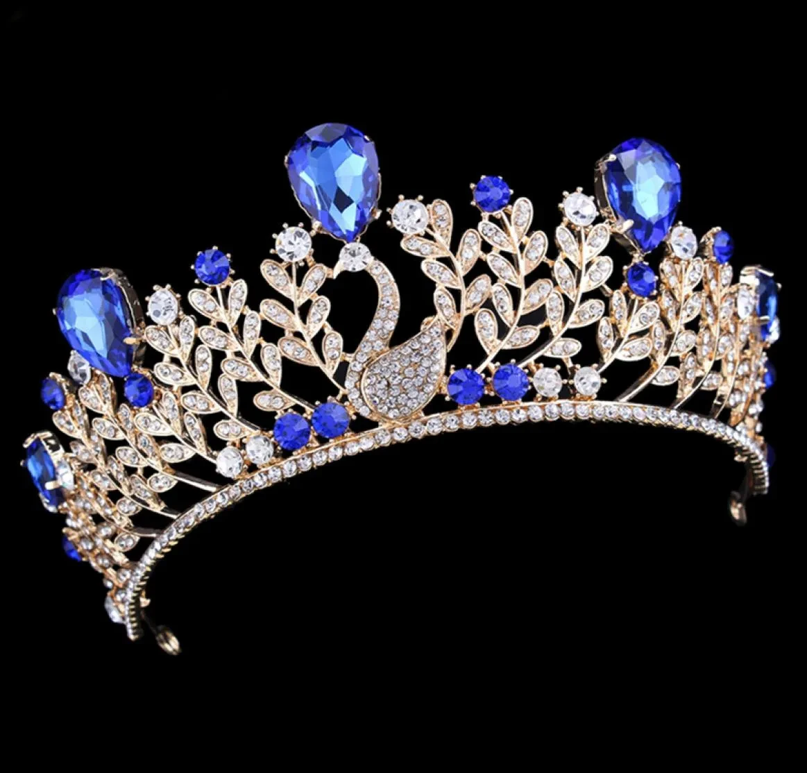 Royal Blue Rhinestones Crown Headpiece For Brides Quinceanera Vintage Luxury Tiaras And Crowns Wedding Party Accessorie
Royal Blue Rhinestones Crown Headpiece For Brides Quinceanera Vintage Luxury Tiaras And Crowns Wedding Party Accessorie