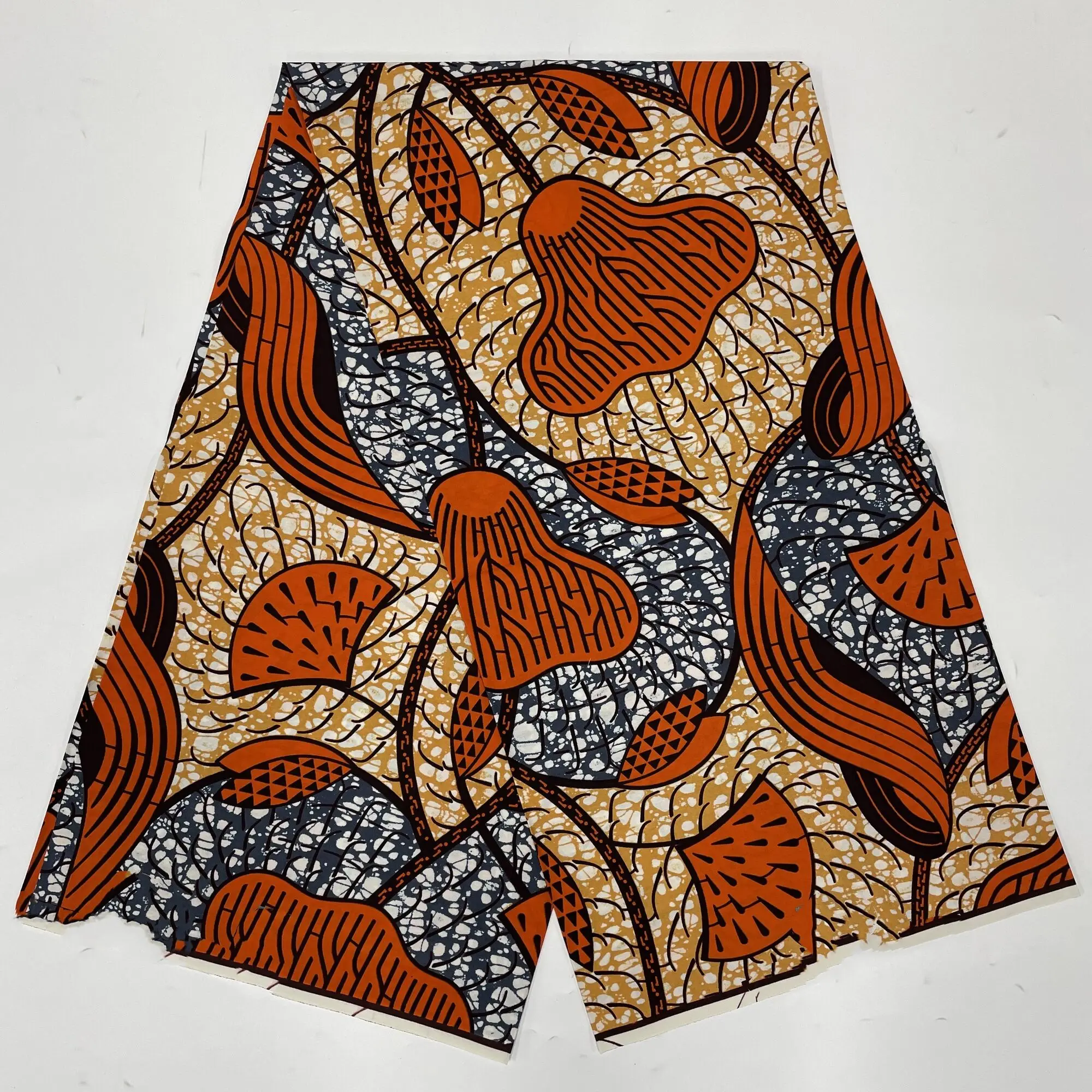 

Newest Fashion African Wax Fabric 100% Cotton Nigeria Ankara Wax Fabrics Block Prints Batik Dutch High Quality Sewing Cloth