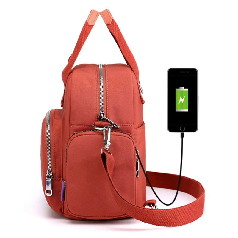Buylor Women's Shoulder Bag Nylon Backpack Female Luxury Handbags Multifunctional Crossbody Bag with Hidden USB Charging
Buylor Women's Shoulder Bag Nylon Backpack Female Luxury Handbags Multifunctional Crossbody Bag with Hidden USB Charging