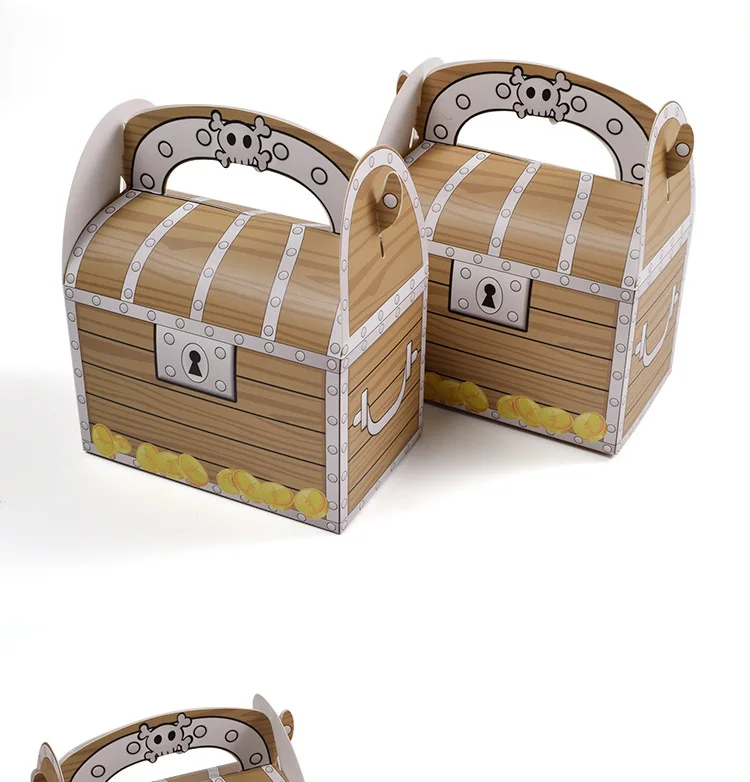 10PCS Candy Boxes And Gift Bags Treasure Gift Box Kids Birthday Party Favors Pirates Caribbean Gold Paper Box Packaging Handle
10PCS Candy Boxes And Gift Bags Treasure Gift Box Kids Birthday Party Favors Pirates Caribbean Gold Paper Box Packaging Handle