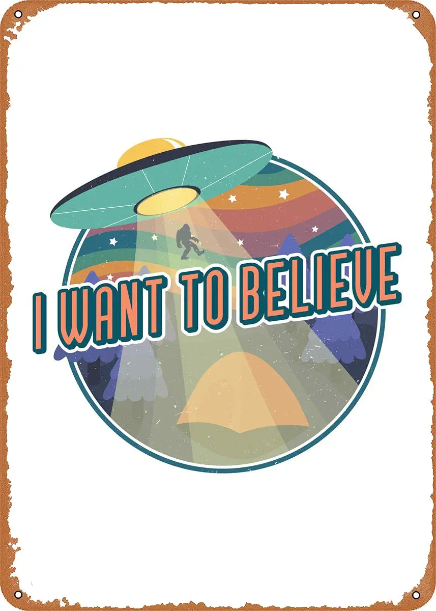 Want to Believe 2 Metal Tin Sign Retro Wall Decor Vintage Art Print Poste Great Gift for Space Fans 8 x 12 inch
Want to Believe 2 Metal Tin Sign Retro Wall Decor Vintage Art Print Poste Great Gift for Space Fans 8 x 12 inch