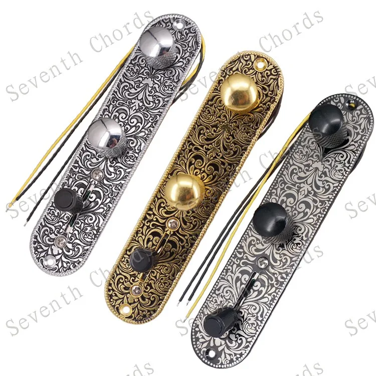 A Pcs 3 Way Wired Loaded Prewired Control Plate Harness Switch Knobs for TL Electric Guitar - Carving Decorative Pattern
A Pcs 3 Way Wired Loaded Prewired Control Plate Harness Switch Knobs for TL Electric Guitar - Carving Decorative Pattern
