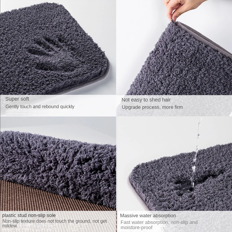 High-hair bathroom toilet door absorbent floor mat carpet bedroom non-slip foot pad bath rug bathroom mat kitchen mat
High-hair bathroom toilet door absorbent floor mat carpet bedroom non-slip foot pad bath rug bathroom mat kitchen mat