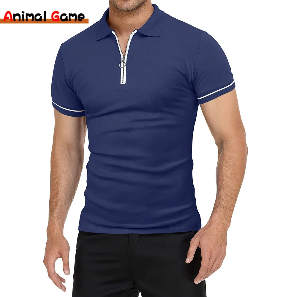 

Рубашка-поло мужская летняя, короткий рукав, деловая одежда, роскошные спортивные футболки для спортзала