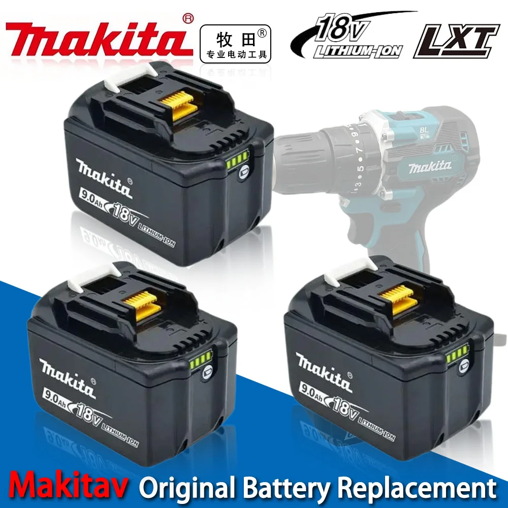 Makita 18V Battery 9.0Ah/6.0Ah For BL1830 Rechargeable Battery 18V Replacement Power Tool Battery BL1815 BL1860BL1840
Makita 18V Battery 9.0Ah/6.0Ah For BL1830 Rechargeable Battery 18V Replacement Power Tool Battery BL1815 BL1860BL1840