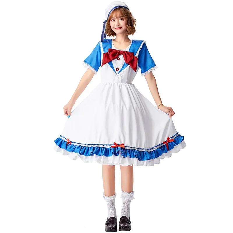 Cute Lolita Navy uniforms Sailor Costumes Cosplay For Girls Woman Navy Party Costumes Daily Wear
Cute Lolita Navy uniforms Sailor Costumes Cosplay For Girls Woman Navy Party Costumes Daily Wear