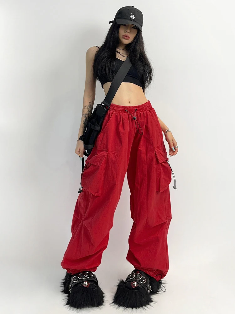 Y2K Women Streetwear Techwear Cargo Korean Harajuku Parachute Track Pants Men Tech Sweatpants Wide Leg Joggers Trousers Clothes
Y2K Women Streetwear Techwear Cargo Korean Harajuku Parachute Track Pants Men Tech Sweatpants Wide Leg Joggers Trousers Clothes