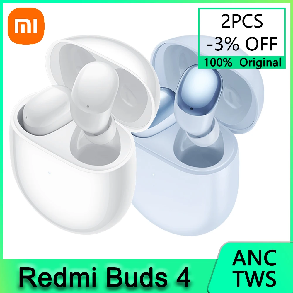 Xiaomi Redmi Buds 4 TWS Active Noise Cancelling Earphone Bluetooth 2 Mic Wireless Gaming Headphone Waterproof Sport Headset
Xiaomi Redmi Buds 4 TWS Active Noise Cancelling Earphone Bluetooth 2 Mic Wireless Gaming Headphone Waterproof Sport Headset
