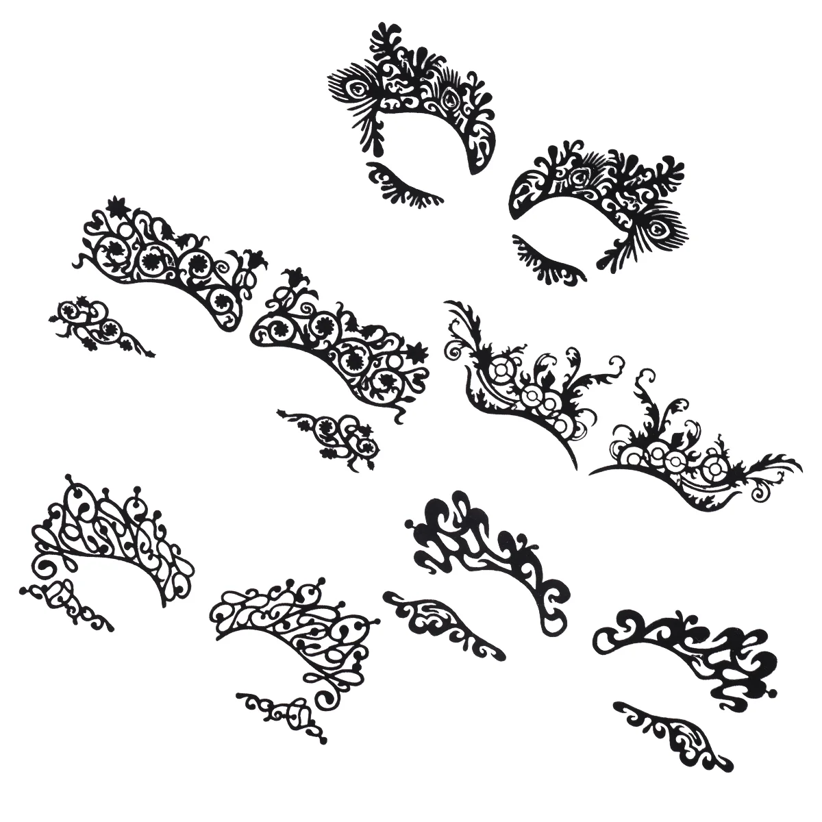 

Lace Eye Stickers Eyeliner Hollow Tattoos Eyeshadow Makeup Decals Face Temporary Nail