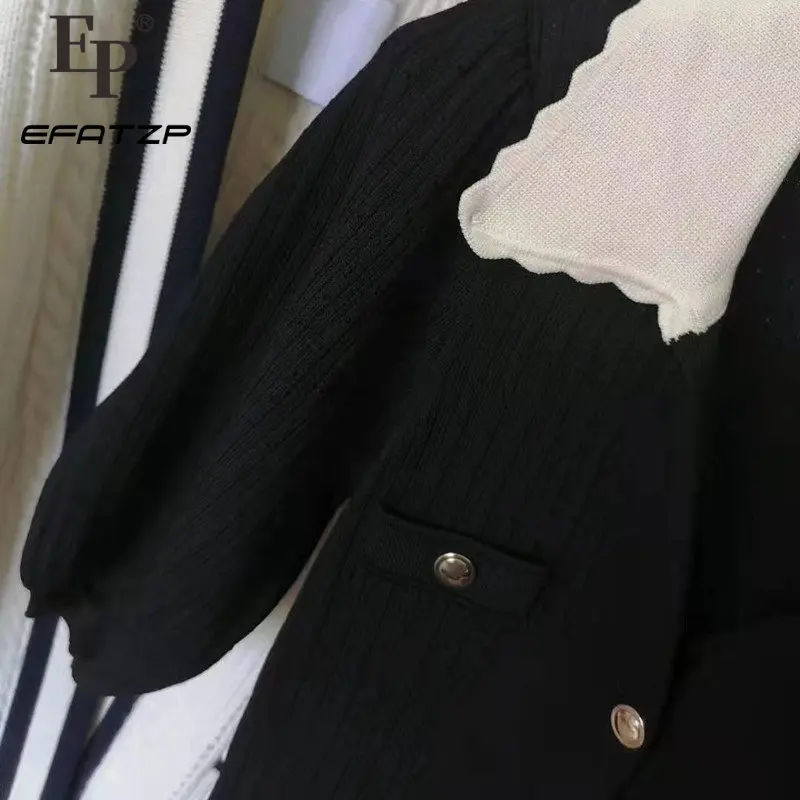 EFATZP 2023 France High-Quality Knitting Dress Women's V-neck Long-sleeved Slim Elegant Casual Button Dress Women
EFATZP 2023 France High-Quality Knitting Dress Women's V-neck Long-sleeved Slim Elegant Casual Button Dress Women