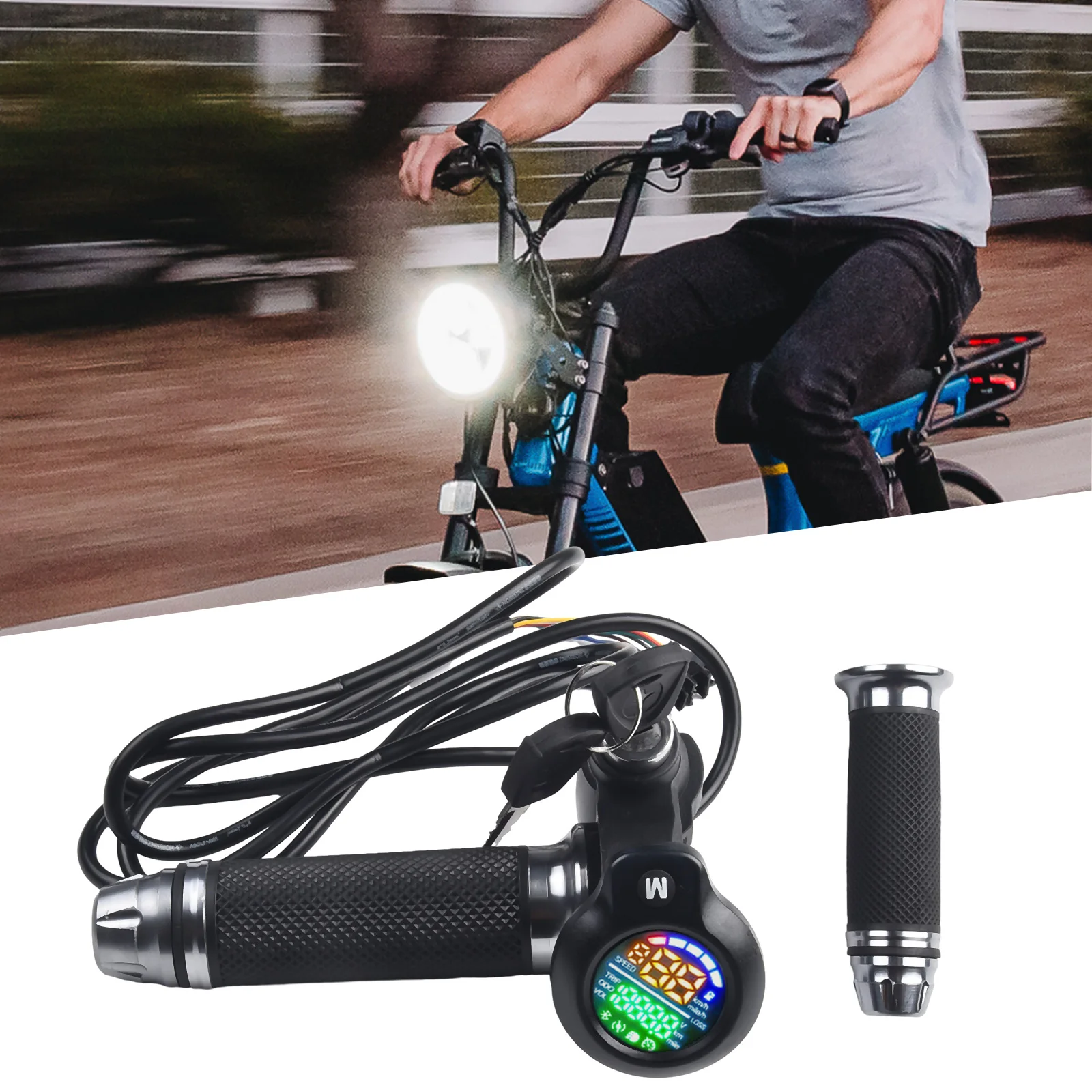 New Turn Handle Bicycle Display Lithium Electric Vehicle Driving Turn Handle Instrument Turn Handle LCD Screen Display
New Turn Handle Bicycle Display Lithium Electric Vehicle Driving Turn Handle Instrument Turn Handle LCD Screen Display