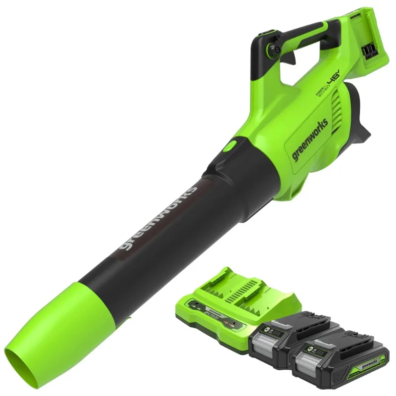 Greenworks 48V Brushless Leaf Blower 515CFM 125MPH with 2 (24V) 2.0Ah Batteries & 4A Dual Port Charger
Greenworks 48V Brushless Leaf Blower 515CFM 125MPH with 2 (24V) 2.0Ah Batteries & 4A Dual Port Charger