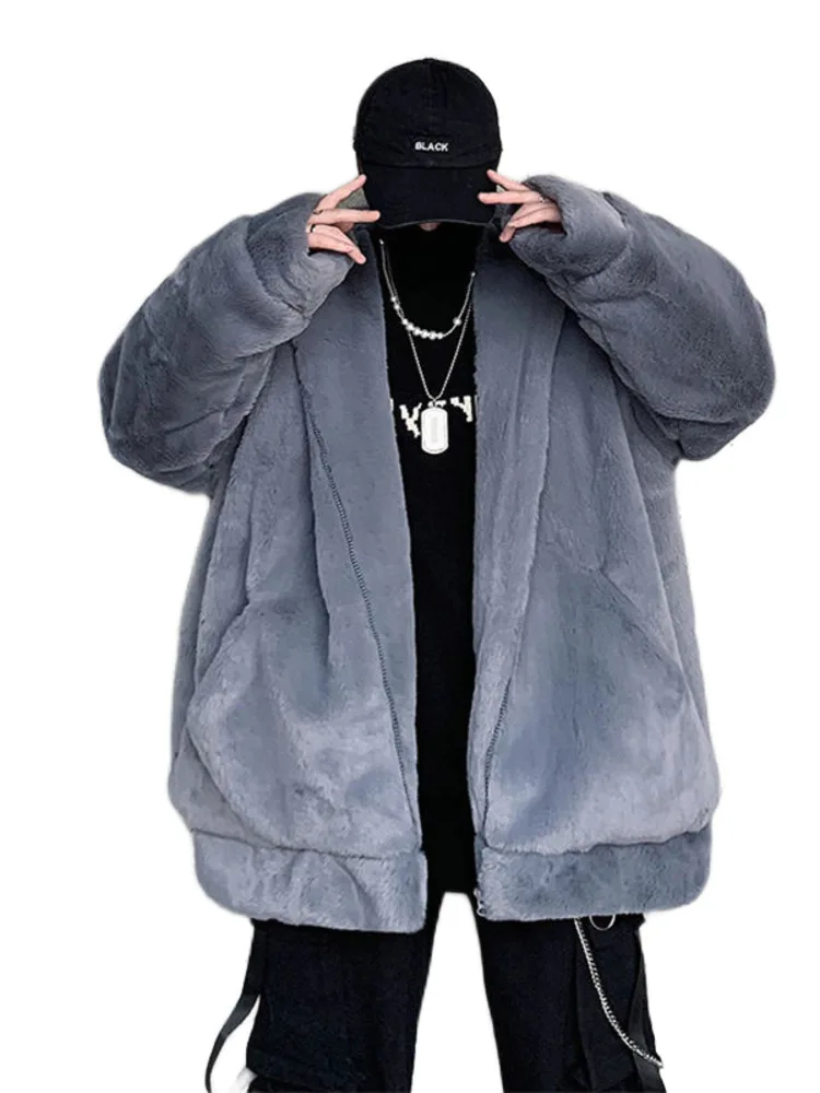 Winter Thick Warm Oversized Dark Grey Plush Sherpa Jacket Men with Hood Zip Up 2023 Fluffy Loose Casual Faux Lamb Fur Coat
Winter Thick Warm Oversized Dark Grey Plush Sherpa Jacket Men with Hood Zip Up 2023 Fluffy Loose Casual Faux Lamb Fur Coat