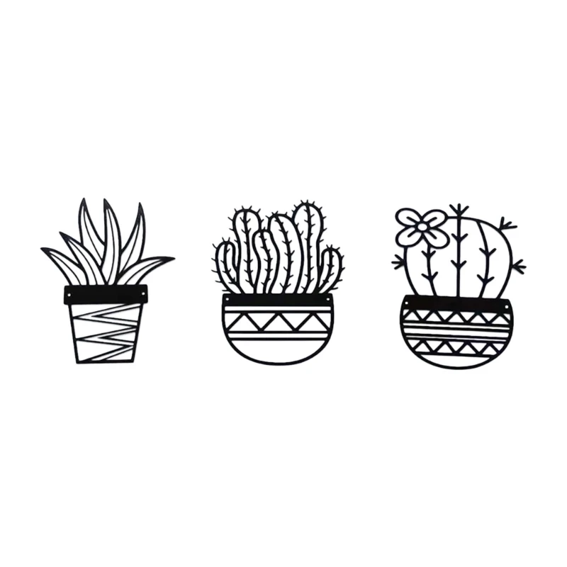 3pcs/set Black Cactus Wall Sculptures Metal Wall Art Eye-catching Wall Decorations for Home or Office Hotel Corridors
3pcs/set Black Cactus Wall Sculptures Metal Wall Art Eye-catching Wall Decorations for Home or Office Hotel Corridors