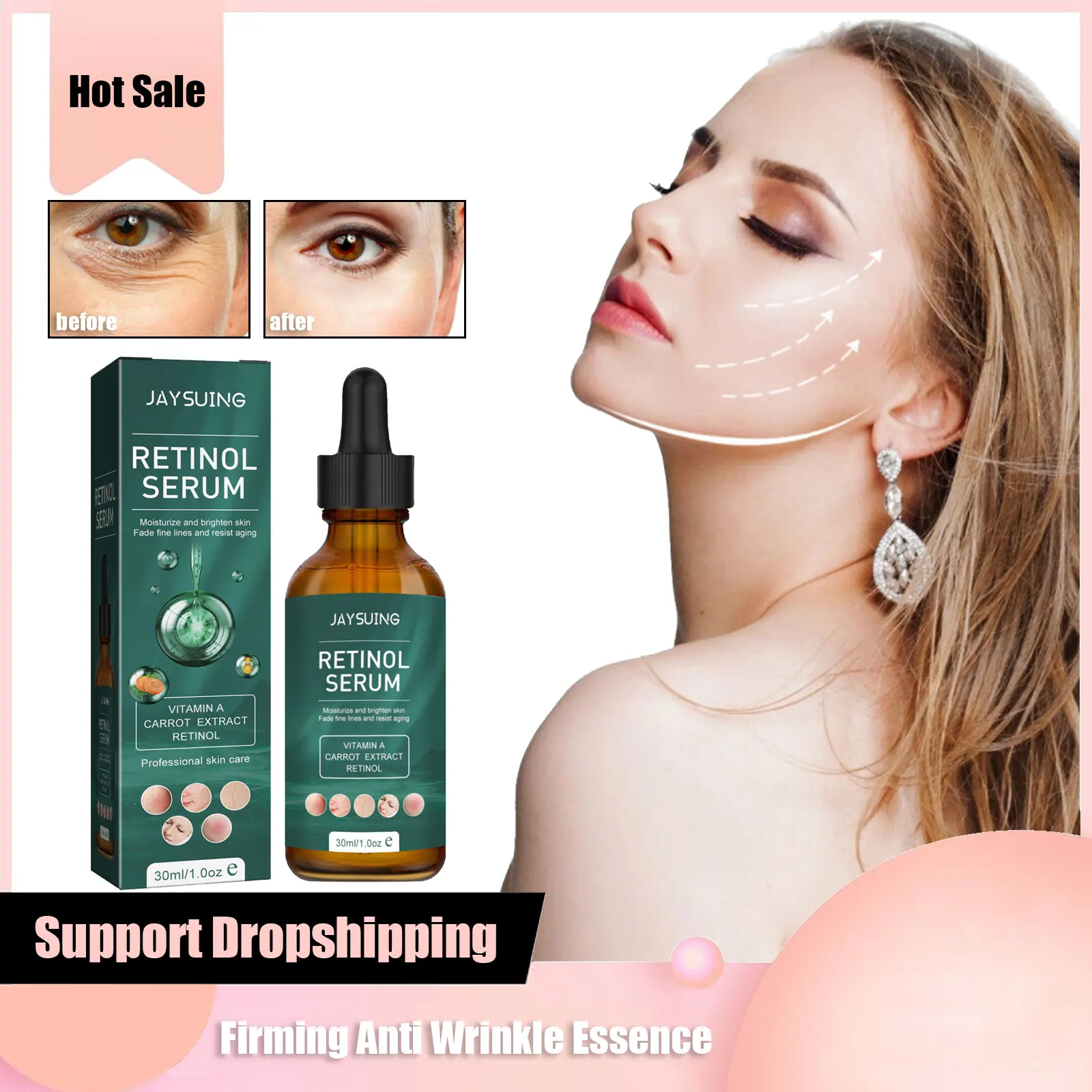 Fade Wrinkles Essence Acne Scar Treatment Brightening Moisturizing Lifting Firming Anti-Aging Retinol Fine Lines Removal Serum
Fade Wrinkles Essence Acne Scar Treatment Brightening Moisturizing Lifting Firming Anti-Aging Retinol Fine Lines Removal Serum