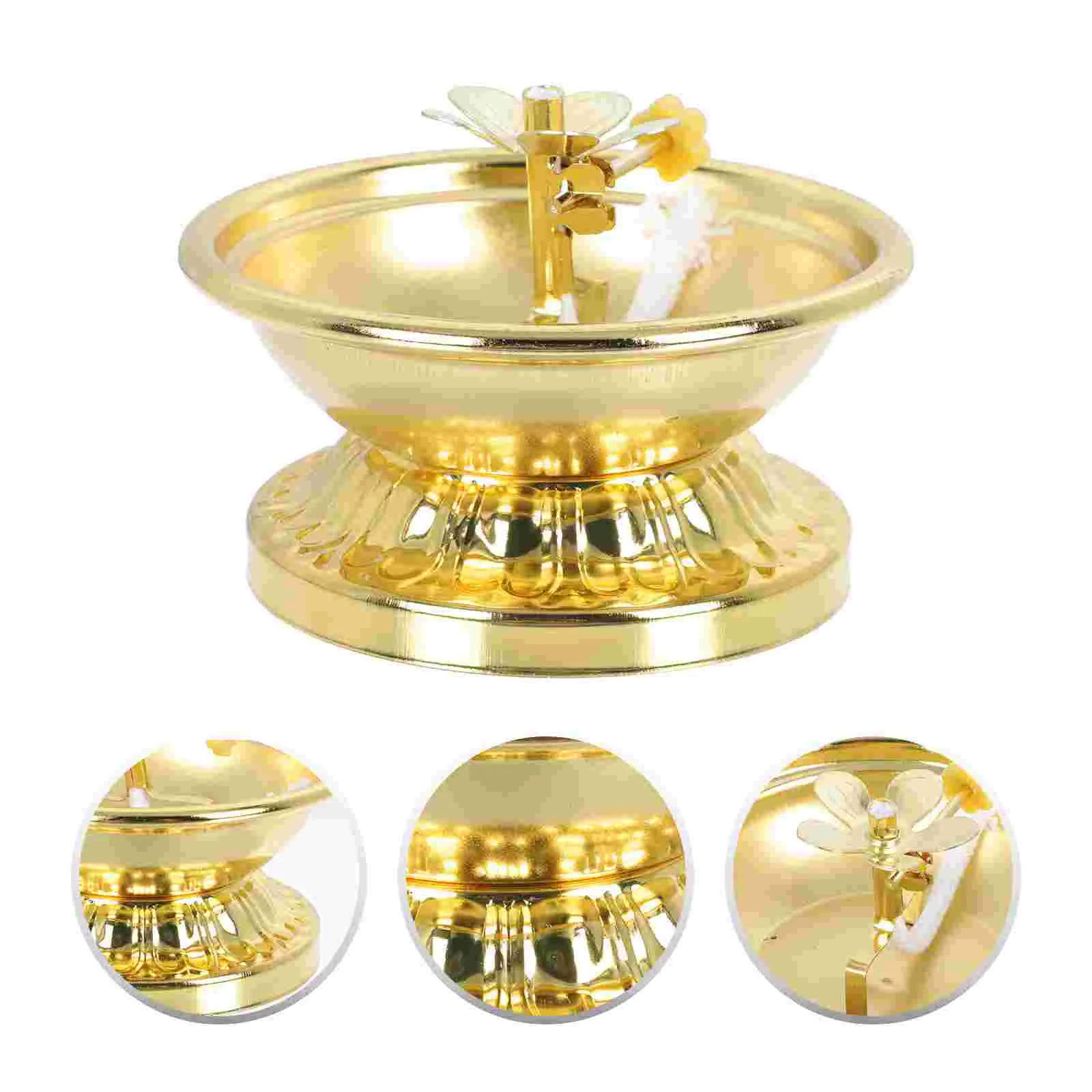 Butter Lamp Holder Exquisite Alloy Vintage Style Buddhist Butter Lamp Holder Oil Dish Foot Lamp Butter Lamp For Buddha Hall Lamp
Butter Lamp Holder Exquisite Alloy Vintage Style Buddhist Butter Lamp Holder Oil Dish Foot Lamp Butter Lamp For Buddha Hall Lamp