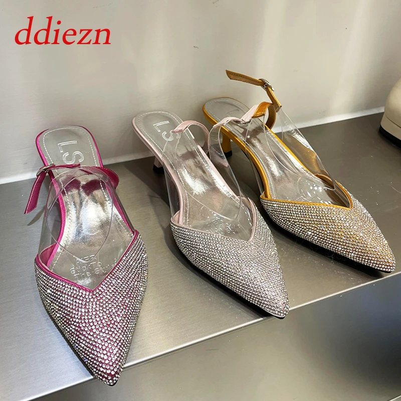Shoes For Women 2023 New Summer Ladies Luxury Party Prom High Heels Pumps Pointed Toe Slingbacks Transparent Shoes Female
Shoes For Women 2023 New Summer Ladies Luxury Party Prom High Heels Pumps Pointed Toe Slingbacks Transparent Shoes Female