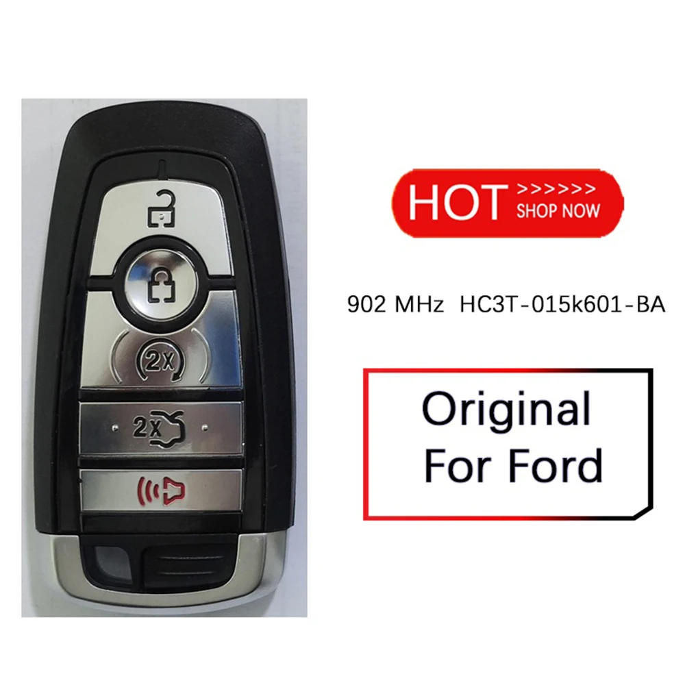 Original Frequency 902MHZ Remote Control Key For Ford Transponder HITAG PRO Part No HC3T-015k601-BA
Original Frequency 902MHZ Remote Control Key For Ford Transponder HITAG PRO Part No HC3T-015k601-BA