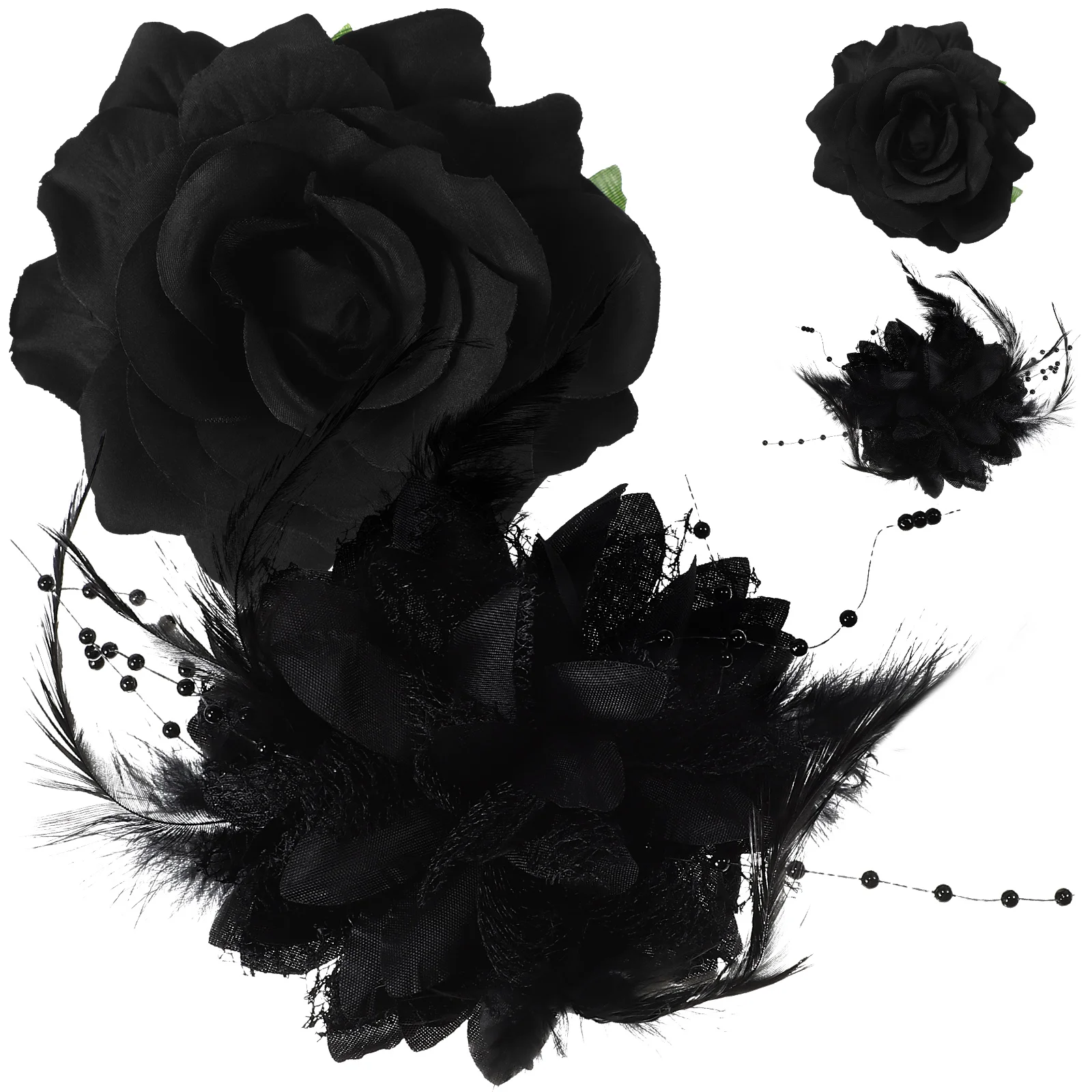 4 Pcs Flower Hair Clips Black 4-Pack Barrettes The Flowers Accessories Fabric for Bridal
4 Pcs Flower Hair Clips Black 4-Pack Barrettes The Flowers Accessories Fabric for Bridal