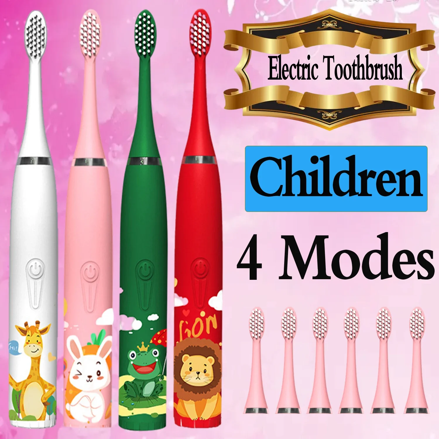 

Электрическая зубная щетка для детей и взрослых, ультразвуковая звуковая сменная зубная щетка, уход за полостью рта, отбеливание зубов, Чистка