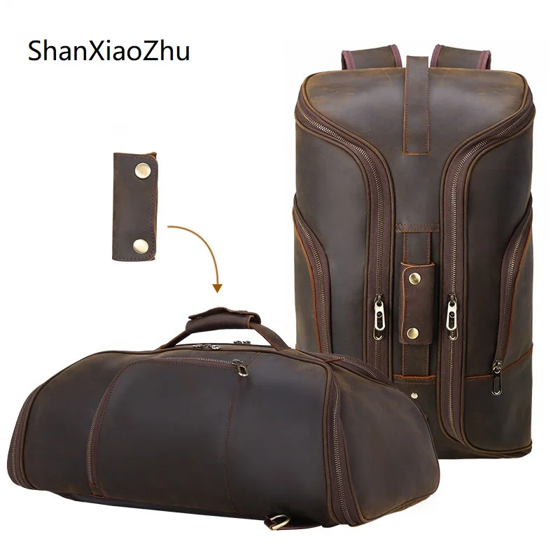 Luxury Designer Crazy Horse Leather Men's Travel Backpack Bag 100% Cow Skin Men's Backpack Mulitifunction Handbag for Business
Luxury Designer Crazy Horse Leather Men's Travel Backpack Bag 100% Cow Skin Men's Backpack Mulitifunction Handbag for Business