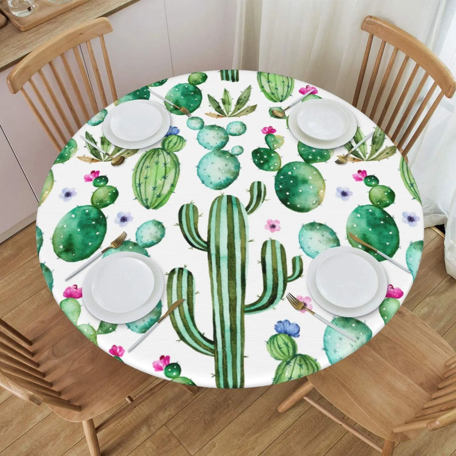 Cartoon Cactus Round Table Cloth Waterproof Tablecloth Elastic Edge Fitted Table Cover Decorations Kitchen Party Indoor Outdoor
Cartoon Cactus Round Table Cloth Waterproof Tablecloth Elastic Edge Fitted Table Cover Decorations Kitchen Party Indoor Outdoor