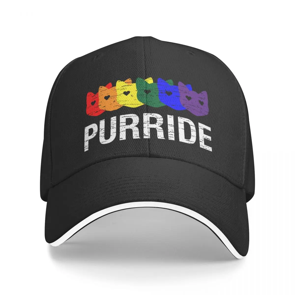 PURRIDE Cute LGBT Rainbow Cat Heads Baseball Cap Hat Man For The Sun derby hat Men's Caps Women's
PURRIDE Cute LGBT Rainbow Cat Heads Baseball Cap Hat Man For The Sun derby hat Men's Caps Women's
