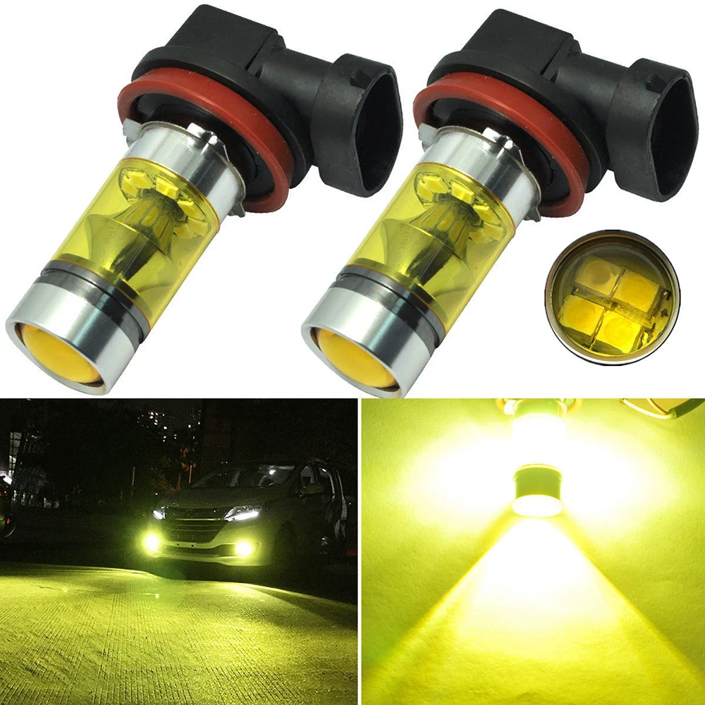 

2Pcs H1 H4 H3 H8 H11 9005 9006 20SMD 4300K Automotive 100W Car Replacement 2835 SMD High Power DRL Lamp for LED Fog Light