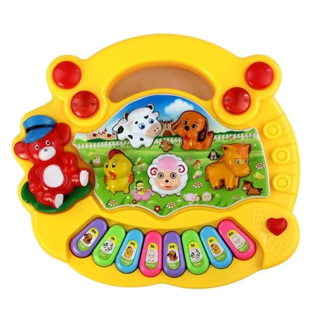 

Early Education 1 Year Olds Baby Toy Animal Farm Piano Music Developmental Toys Baby Musical Instrument for Children & Kids