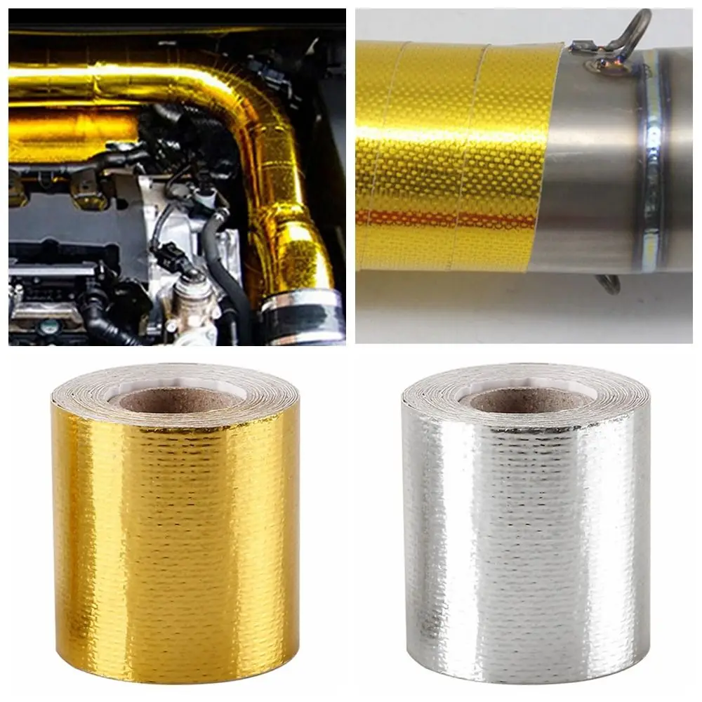 5CM*5M Heat Insulation Wrapping Tape Gold Silver Aluminum Foil Exhaust Pipe Protector Accessories Modification
5CM*5M Heat Insulation Wrapping Tape Gold Silver Aluminum Foil Exhaust Pipe Protector Accessories Modification