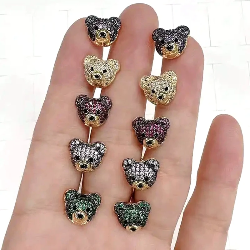 10Pairs Cute Gold Plated Colorful CZ Bear Earrings Multi Color Bear Ear Stud Fashion Zircon Animal Stud Earring
10Pairs Cute Gold Plated Colorful CZ Bear Earrings Multi Color Bear Ear Stud Fashion Zircon Animal Stud Earring