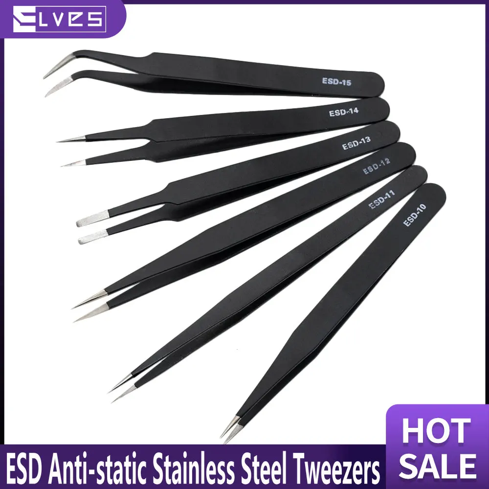 ELVES 3D Printer Parts ESD Anti-static Stainless Steel Tweezers Maintenance Tools Curved Straight Tweezers Repair Tools
ELVES 3D Printer Parts ESD Anti-static Stainless Steel Tweezers Maintenance Tools Curved Straight Tweezers Repair Tools