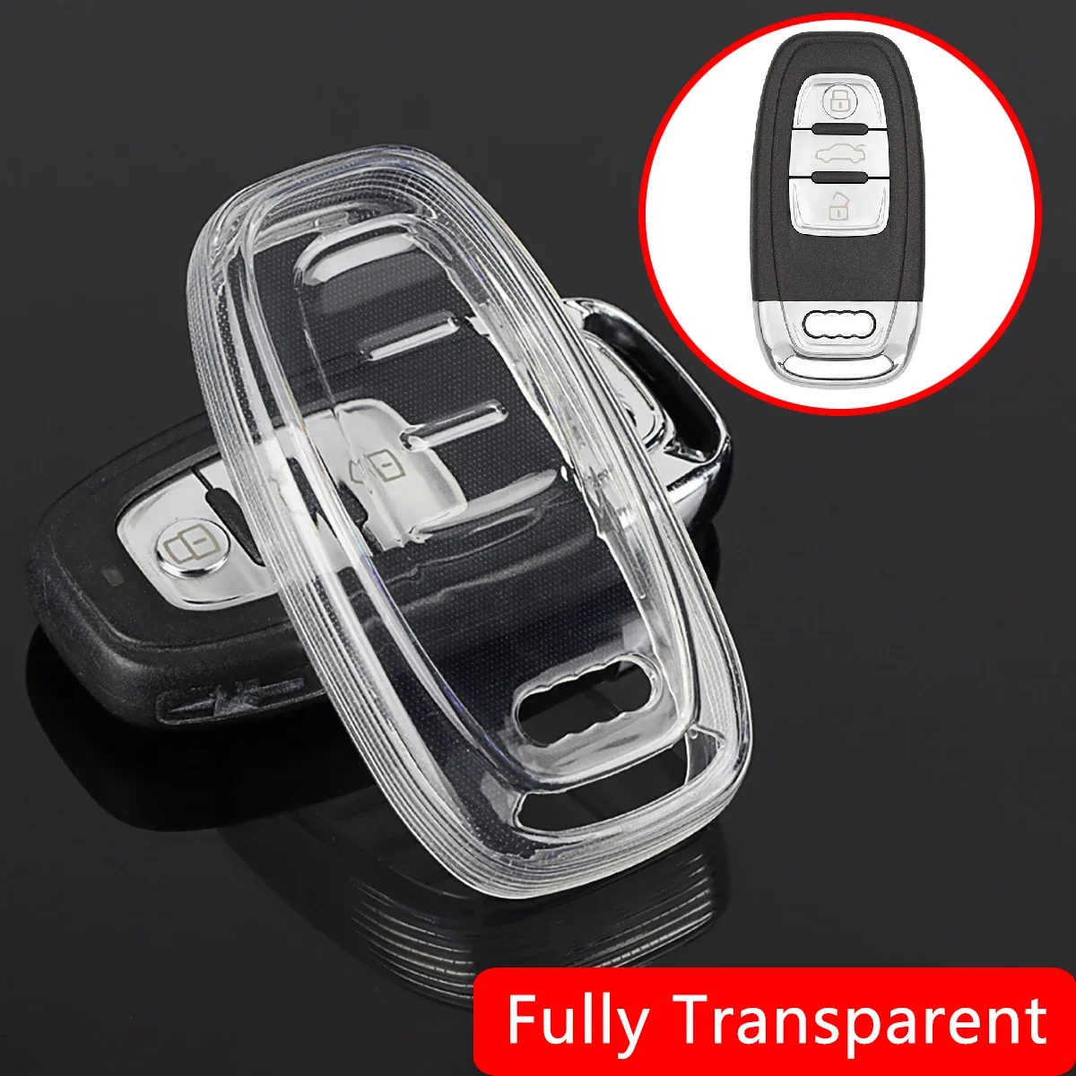 Clear Transparent TPU Car Smart Key Cover Case For Audi A4 B8 A5 A6 C7 A7 A8 D4 Q5 Accessories
Clear Transparent TPU Car Smart Key Cover Case For Audi A4 B8 A5 A6 C7 A7 A8 D4 Q5 Accessories