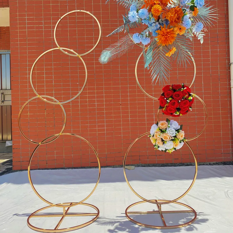 

2 шт. свадебная АРКА квадратный фон стойка для воздушных шаров Блестящий металлический позолоченный наружный искусственный цветок дверь полка рамка
