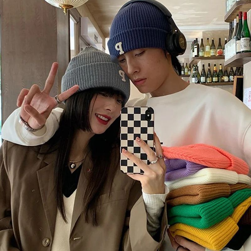 P Letter Winter Hat Women Knitted Hat Unisex Beanie Cap Fashion Casual Thick Warm Hip Hop Sport Ski Knitted Hats
P Letter Winter Hat Women Knitted Hat Unisex Beanie Cap Fashion Casual Thick Warm Hip Hop Sport Ski Knitted Hats