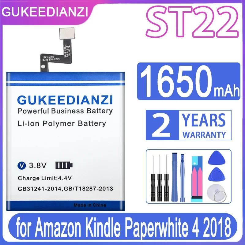 GUKEEDIANZI Replacement Battery ST22 1650mAh for Amazon Kindle Paperwhite 4 2018 Paperwhite4
GUKEEDIANZI Replacement Battery ST22 1650mAh for Amazon Kindle Paperwhite 4 2018 Paperwhite4