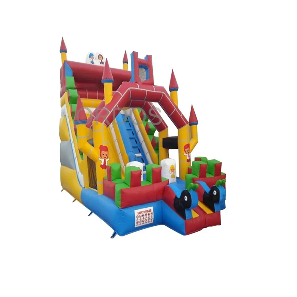 

Boy's Favorite Commercial Pirate Castle Inflatable Bounce House with Sliding Bouncy Combo Jumping Castle Bouncer for Kids