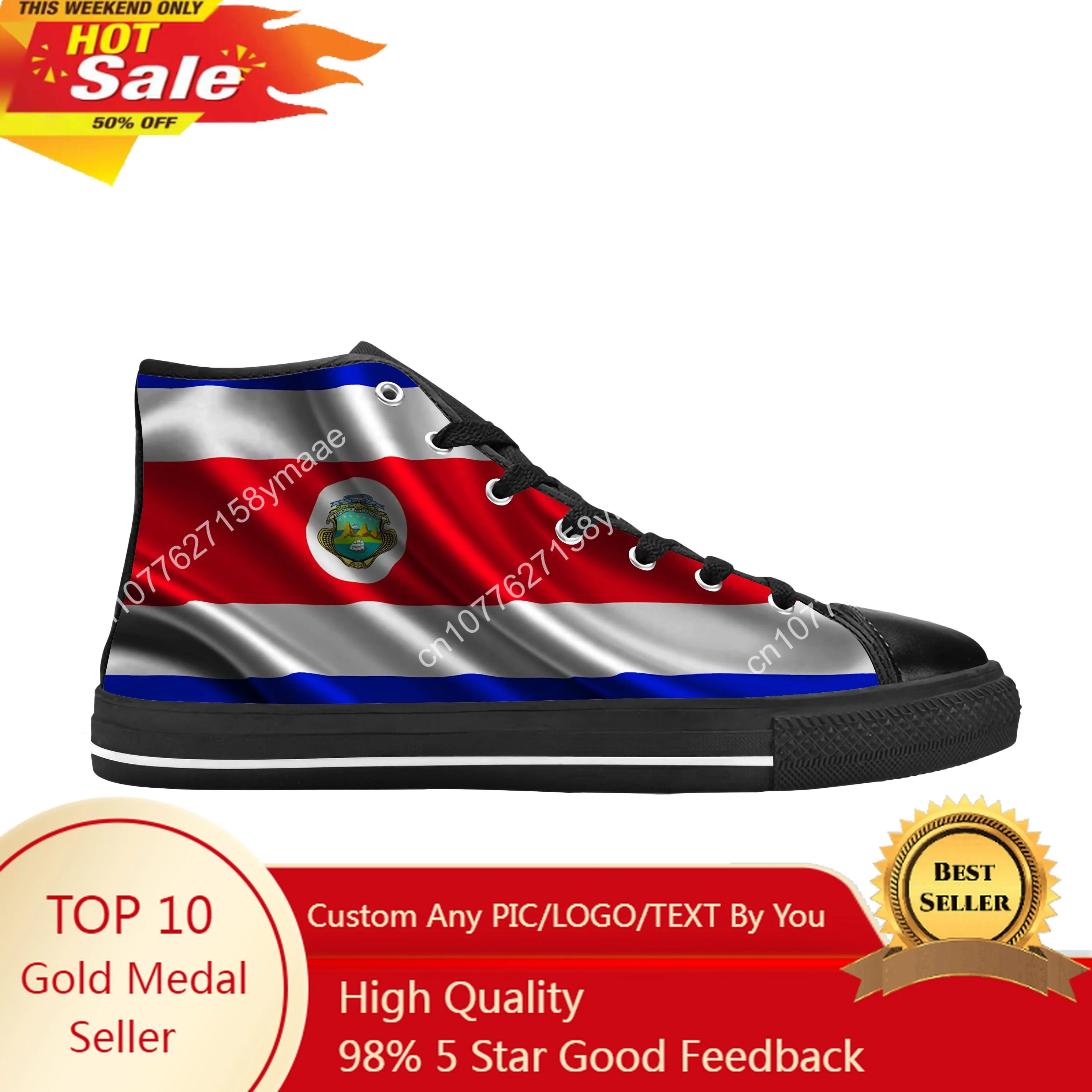 Hot Costa Rica Rican Flag Patriotic Pride Fashion Casual Cloth Shoes High Top Comfortable Breathable 3D Print Men Women Sneakers
Hot Costa Rica Rican Flag Patriotic Pride Fashion Casual Cloth Shoes High Top Comfortable Breathable 3D Print Men Women Sneakers