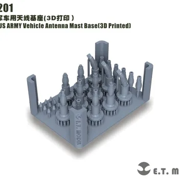 현대 미국 육군 차량 안테나 마스트 베이스, 범용 ET 모델 P35-201, 3D 인쇄