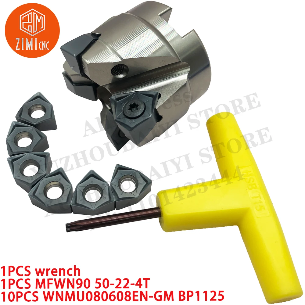 1 шт. MFWN90 50-22-4T Диск фрезерный Инструмент + 10 ШТ WNMU080608EN-GM BP1125 Карбид с ЧПУ Фрезерные пластины ВНМУ080608 + 1 шт. гаечный ключ
1 шт. MFWN90 50-22-4T Диск фрезерный Инструмент + 10 ШТ WNMU080608EN-GM BP1125 Карбид с ЧПУ Фрезерные пластины ВНМУ080608 + 1 шт. гаечный ключ