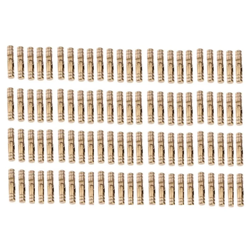 

100Pcs Brass Concealed Barrel Hinges Jewelry Wood Boxes Cabinet Invisible Furniture Hinge 4X20mm