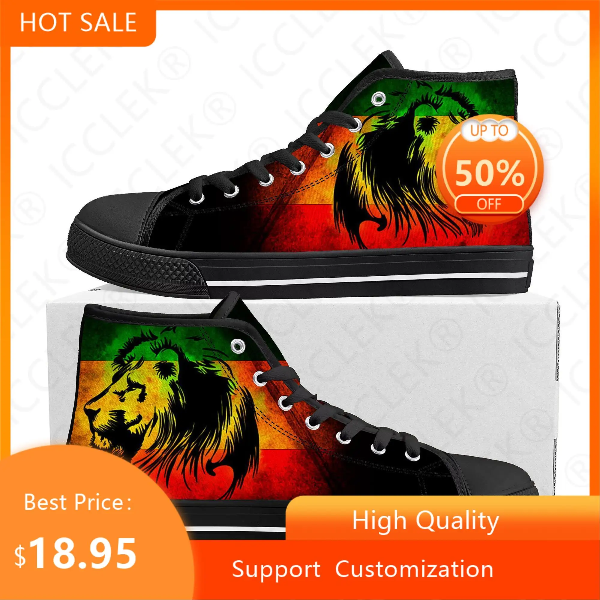 Высокие кроссовки Reggae rastafarirasta Rastafari Lion Of juah, мужские и женские холщовые кроссовки для подростков, повседневная обувь на заказ
Высокие кроссовки Reggae rastafarirasta Rastafari Lion Of juah, мужские и женские холщовые кроссовки для подростков, повседневная обувь на заказ